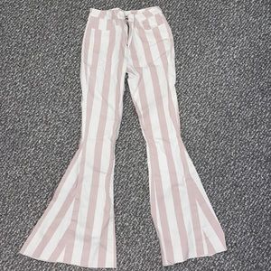 Altard State pink and white striped jeans